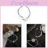 Geometric Double Layer Pearl Necklace With Natural Stones For Men And Women