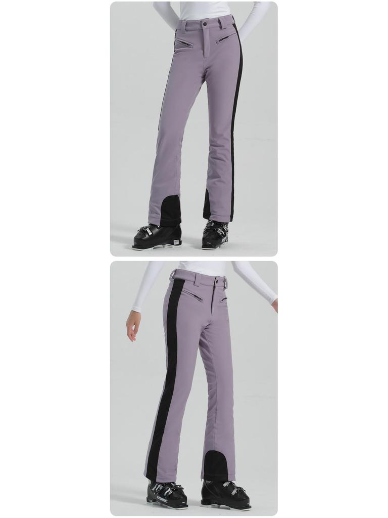 Dámské kostkované lyžařské kalhoty nového stylu: Větruodolné, Voděodolné, Elastické, Odolné proti oděru a Hřejivé Dvouvrstvé Venkovní Vybavení.