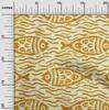 oneOone Bavlna Flex Tmavá Hořčice Fabric Asijský blok Rybí řemeslné projekty Dekor Fabric Printed By The Yard 40 Inch