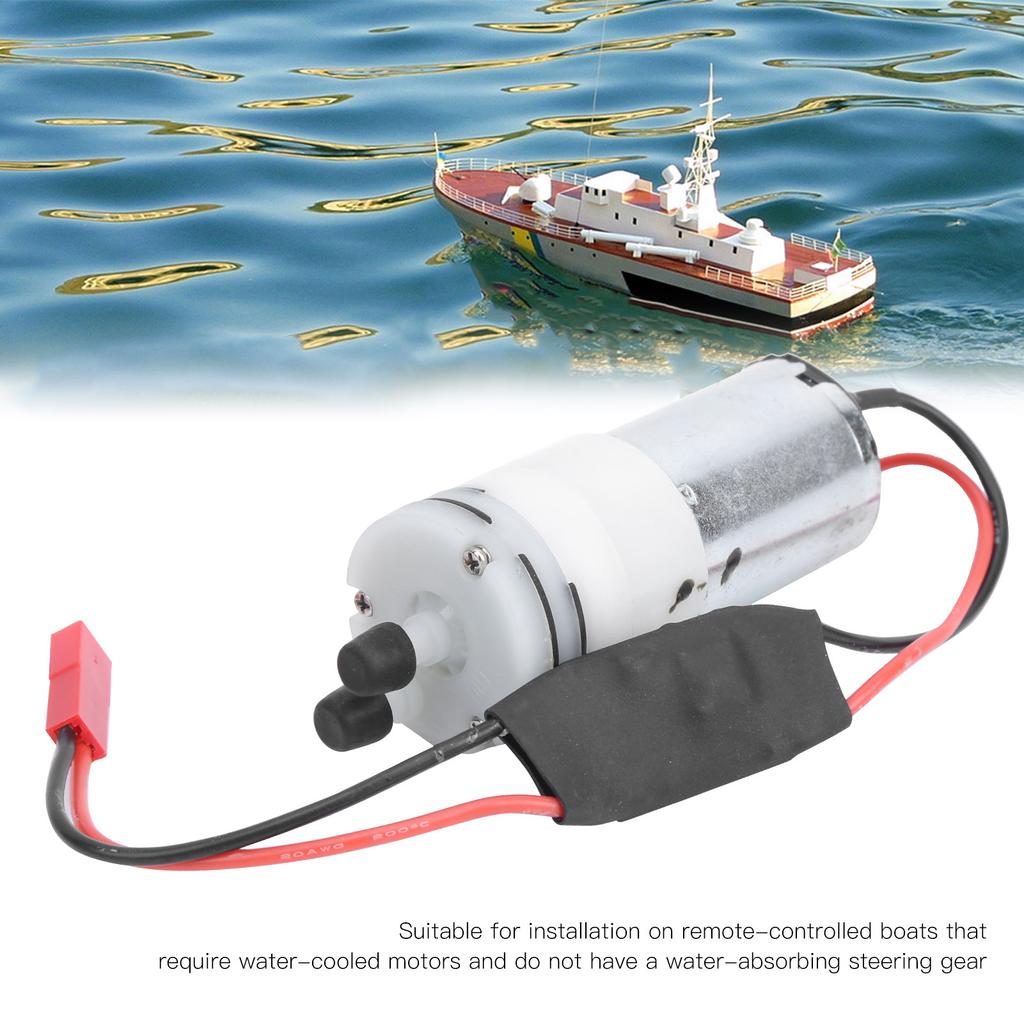 Small Low Noise 370 Water Cooling Pump with Motor for RC Boats Waterproof Pump JR Plug
