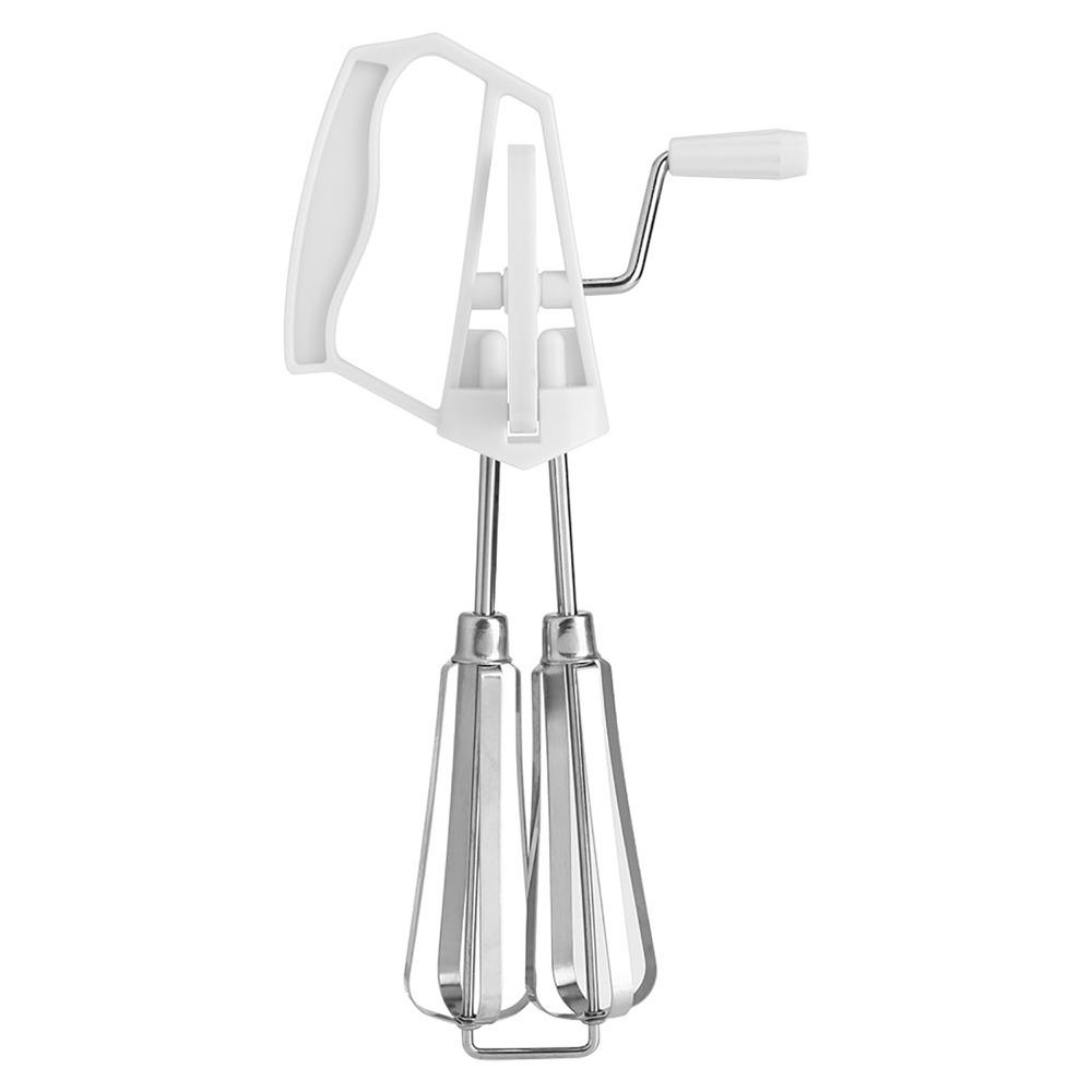 

Cooking Tool Stainless Steel Egg Beater Rotary Dishwasher Safe Egg Frother Mixer White/Orange Hand Crank Hand Whip Whisk Baking белый