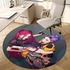1pc Anime Design Round Carpet - Office Chair Mat for Fans of "The Three Characters" with Cool "LADY NINJA" Print