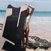 Abstract Retro Zwart Geometrisch Microvezel Strandlaken Absorberend Sneldrogend Zacht Yoga Zwemmen Resort Bergbeklimmen Handdoek