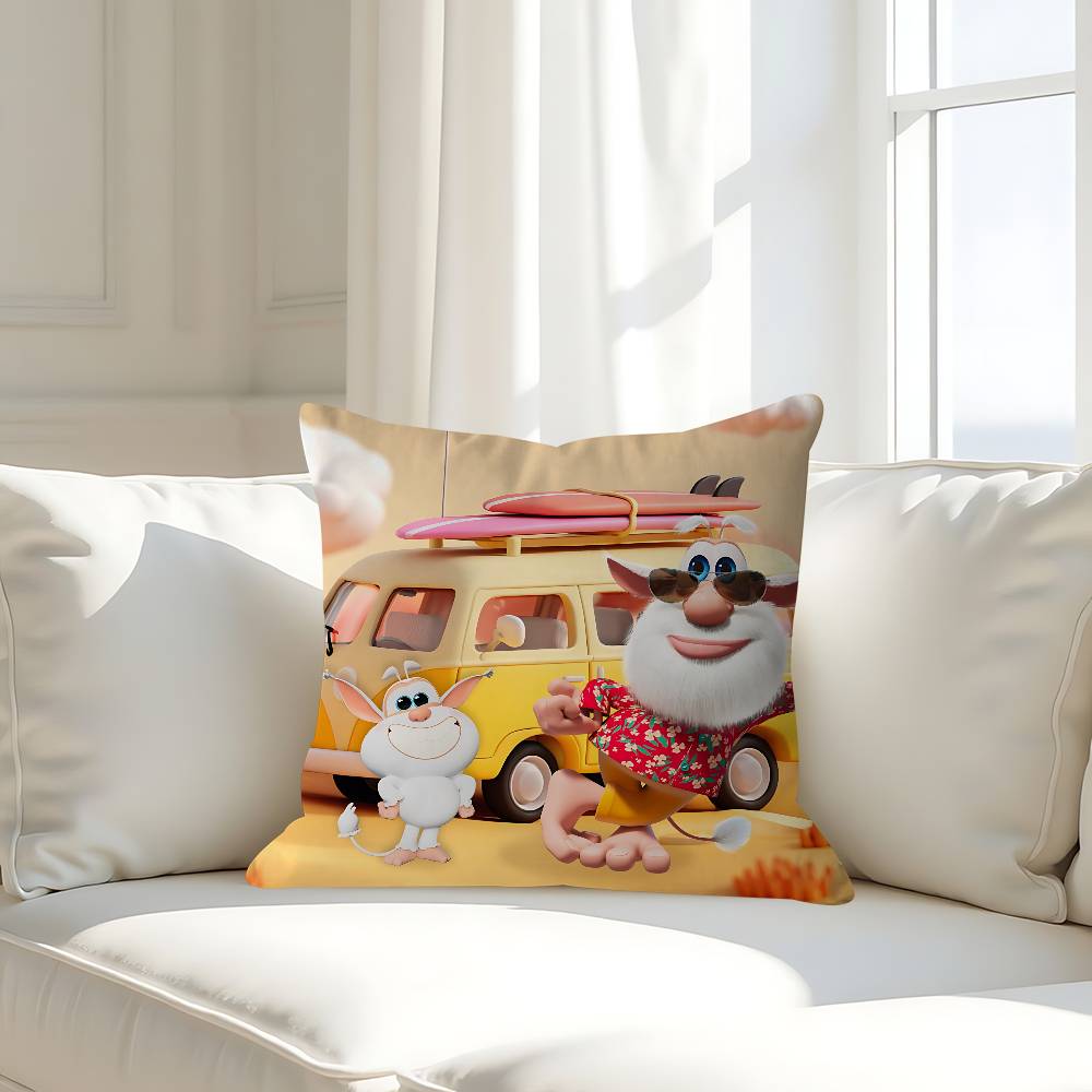 Cute Cartoon B-Booba Pillow Case Removable Washable Cushion Cover – All-Season Soft Linen