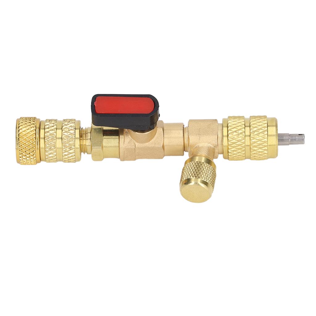 Valve Core Remover 1/4SAE 5/16SAE Port Air Conditioning Line Repair Tool for R12 R122 R410