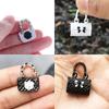 1Pcs 3D Bow Knot Cute Mini Little Carrying Bags Enamel Charms Pendants Bag For Making Handmade DIY Jewelry Findings