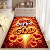 Be On Fire For God Carpet suitable as a non-slip mat for the living room or bedroom sofa