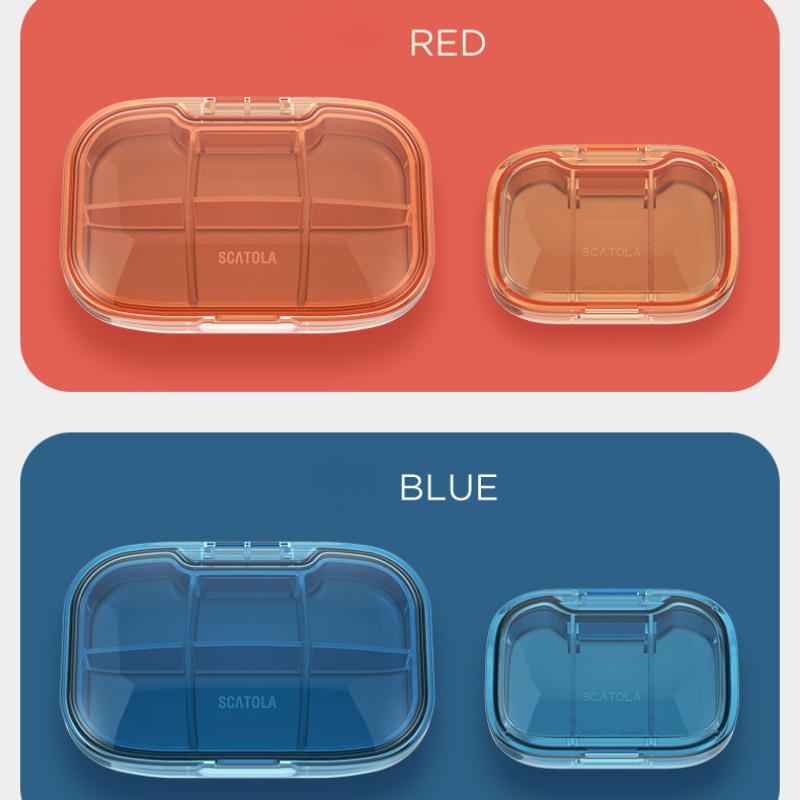 6Girds Mini Medicine Pills Box Drug Storage Box Pills Dispenser Pill Organizer Tablet Pillbox Case Container Pastillero Portable