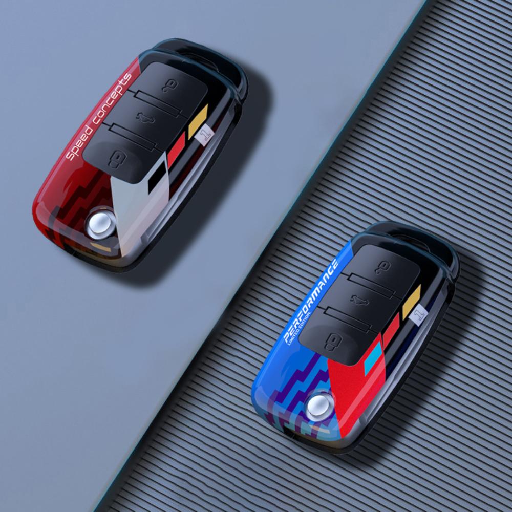 Abs Carbon Car Key Case Cover For Vw Volkswagen Mk4 Bora Golf Jetta Passat Polo Bora Touran Skoda Seat Tiguan Lavida Octavia