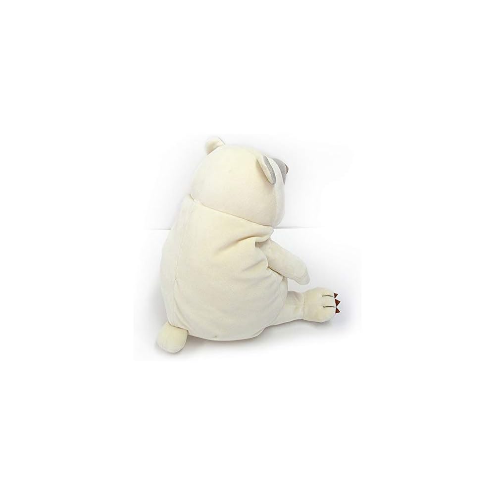 Shinada Global Mochi Series Mochikuma White Plush Toy Bear 14x14x22cm Animal MOKW-0230W