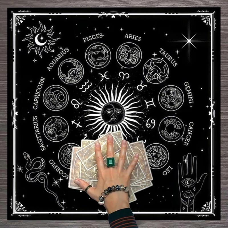 Tarot Card Tablecloth Altars Cloth 12 Constellations Tablecloth Home Decors