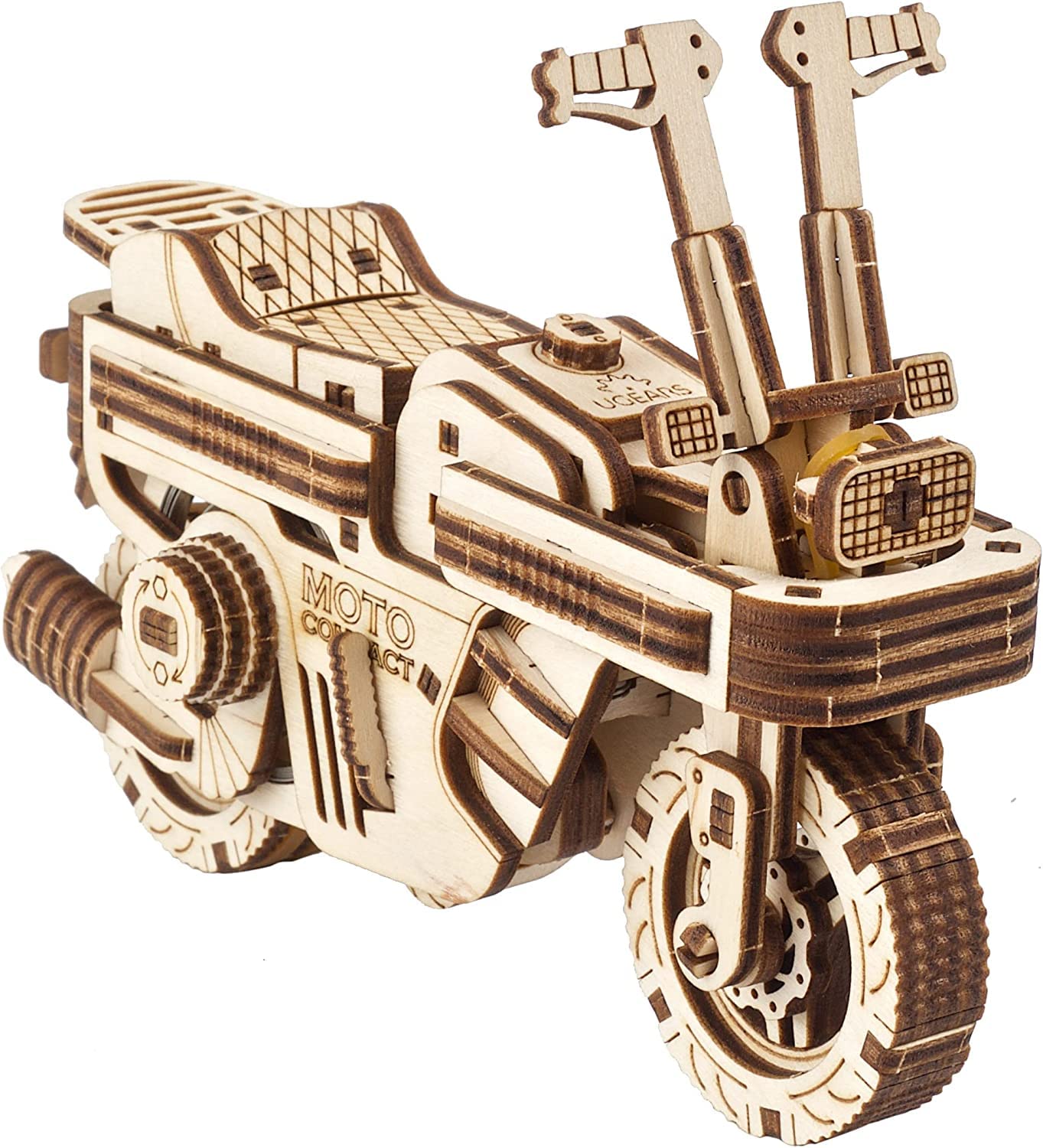 

Ugears Moto Compact Folding Scooter 70168 Wooden Puzzle Craft Model No Glue or Tools Required Adults and Children