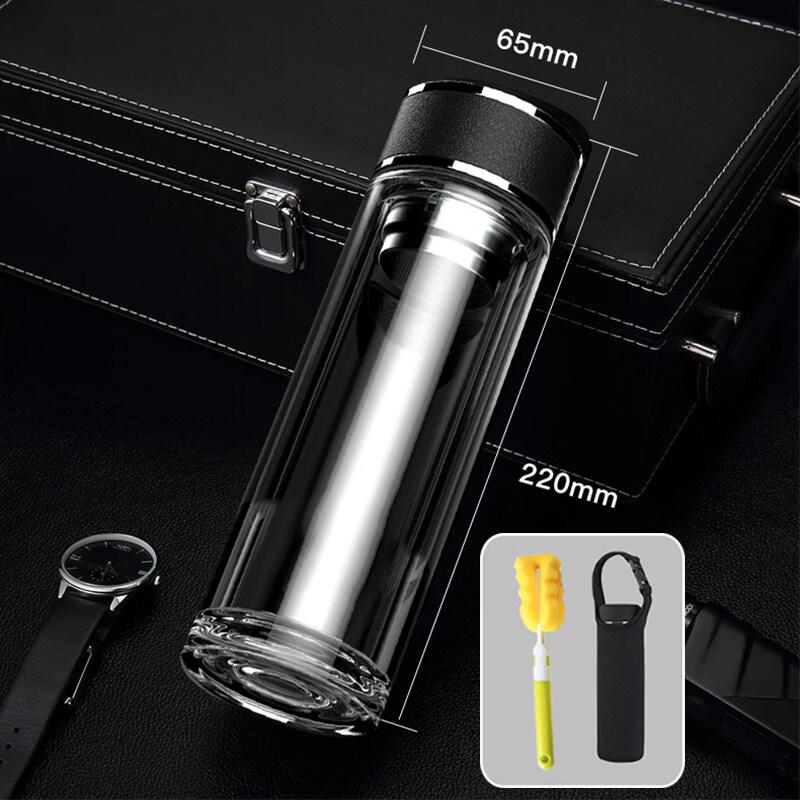 ZISIZ Double-Layer Glass Tea Infuser Cup