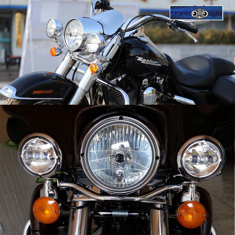 4.5 Inch Headlight Harley Davidson Motorcycle Car Universal Refurbishing LED Fog Lamp Auxiliary Light