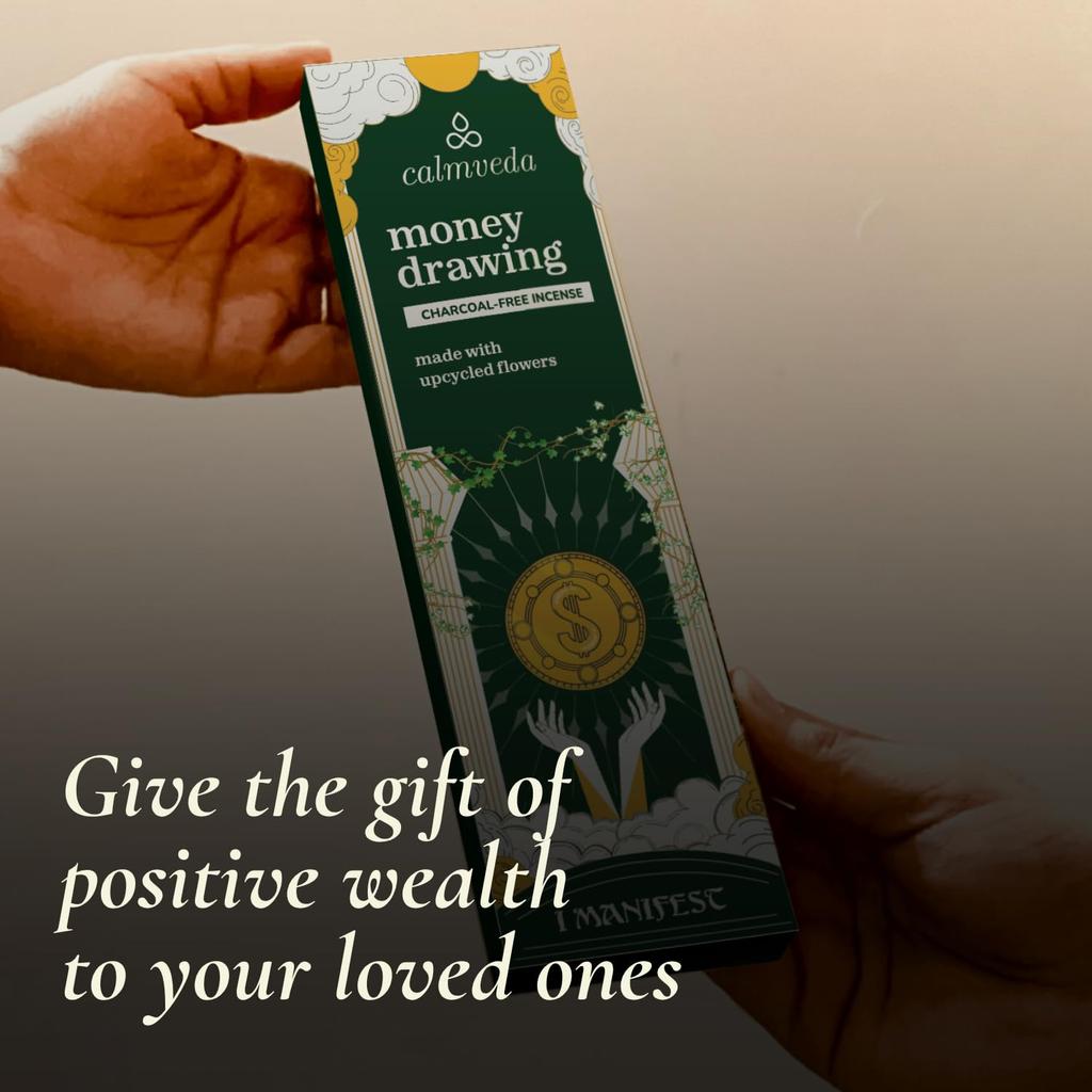 CALMVEDA Attract Money Incense Sticks - for Manifestating Abundance 80+ Sticks