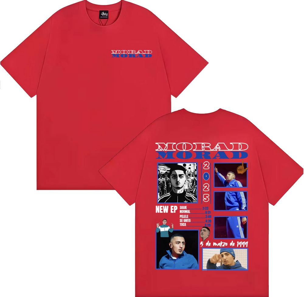 Rapper Morad MDLR 2025 Tour Graphic T Shirts Men's Fashion Hip Hop Pop Streetwear T-shirt Unisex Casual Cotton Oversized T Shirt