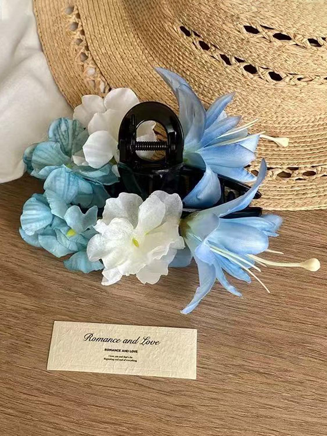 

1pc simulation orchid and lily large hair clip,perfect for young girls to take photos by the sea, vacation, travel hair ornament