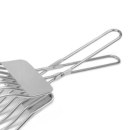 Beef Cutting Tongs Stainless Steel Food Slicer Meat Slicing Tong Holder Easy Slicing Tool for BBQ Bread Vegetables Fruits