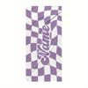 Personalized Grid Beach Towel Customize Name/Logo Oversized Microfiber Towel Summer Party Gift For Beach Swimming Bath Sports