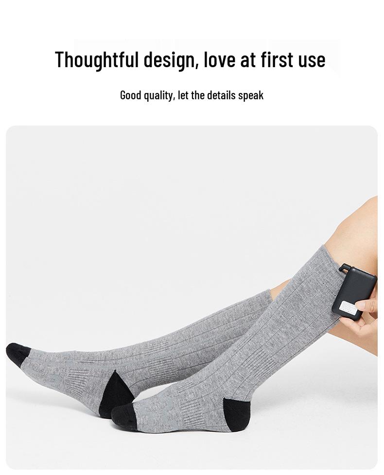 Rechargeable Electric Heated Socks - Unisex Winter Foot Warmers