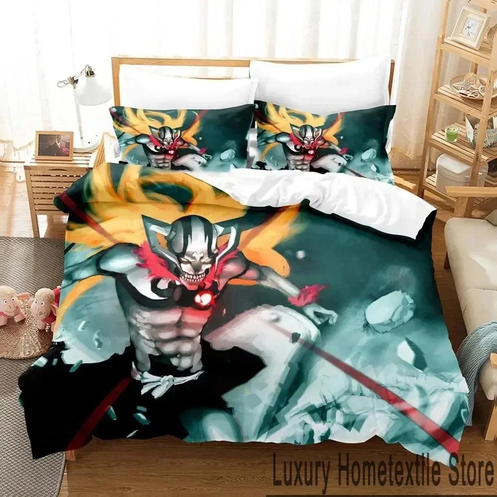 Anime Bleach Kurosaki Ichigo Bettwäsche Set Bettbezug Bettset Steppdecke Bezug Kissenbezug Bettdecke King Queen Größe Jungen Erwachsene Bettwäsche