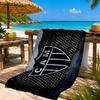 Black And White Stripes With Star Microfiber Beach Towel, Soft And Absorbent, Quick-Dry, Ideal for Summer Travel, Beach Essential, Swimming Pool