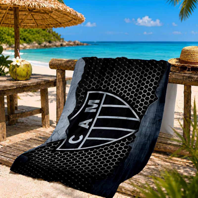 Black And White Stripes With Star Microfiber Beach Towel, Soft And Absorbent, Quick-Dry, Ideal for Summer Travel, Beach Essential, Swimming Pool