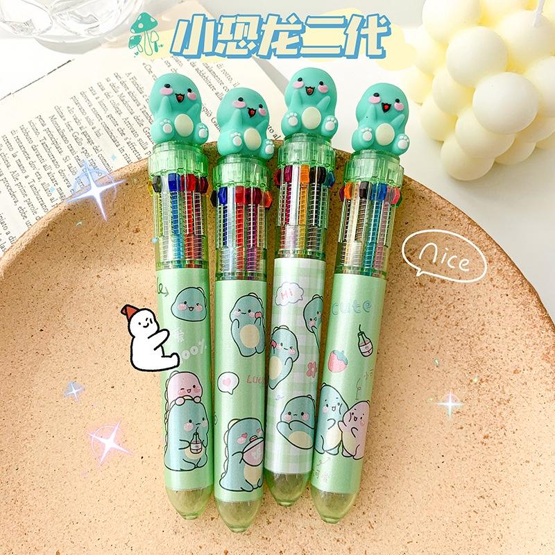 

Креативна десятиколірна мила кулькова ручка з тваринами 0,5 мм Дитяча ручка для малювання та малюнків Інструменти для письма для учнів Дитячі подарунки 6#（Random style）