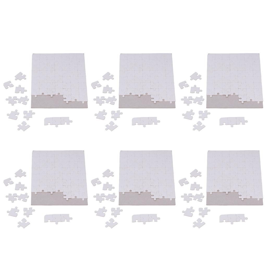 6 Set Blank Puzzles 63pcs 13x18cm White Assembly DIY Sublimation Blanks Puzzles for Life Photo