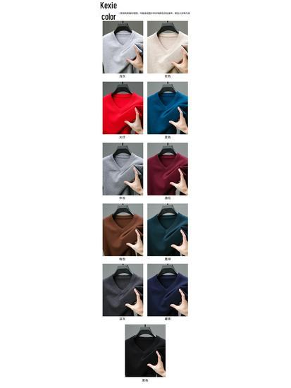 Men's V-Neck Argyle Sweater – Thick, Warm Knit Ideal for Autumn and Winter