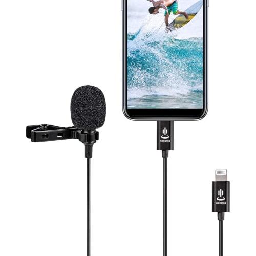 

VILTROX Clip-on iPhone Microphone with Lightning Connector, Lapel Microphone, Clip-on Microphone Compatible with iPhone 11/11 Pro/11 Pro Max/XS/XS Max