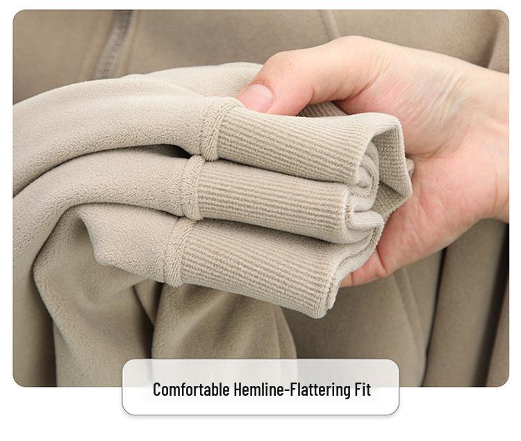 Men's Casual Winter Fleece Half-Zip Stand Collar Hoodie