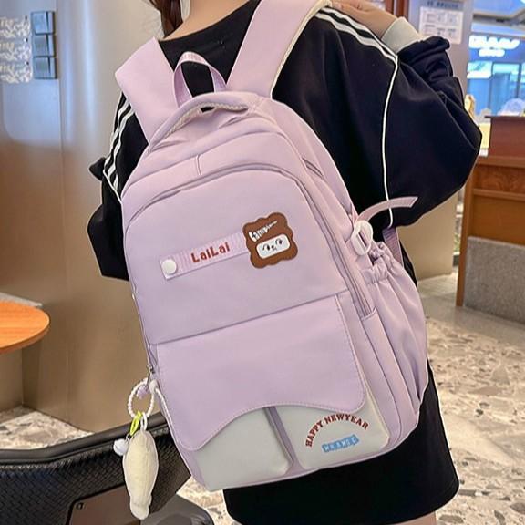 Large-capacity Schoolbag Female High Value Junior and Senior High School Students' Shoulder Bags Are Cute and Fresh Multifunctional Backpacks.