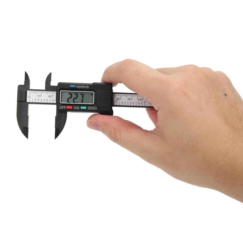 Digital LCD Display Caliper High Accuracy Plastic Carbon Fiber Vernier Scale 0-100mm