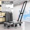 Retractable Hand Truck 150KG Capacity Compact Foldable Flatbed Transport Cart Portable Hand-Pushed Cargo Cart Material Handling