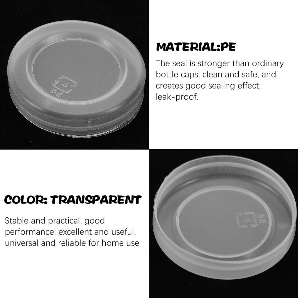 30Pcs Bottle Caps Leak-Proof Reusable Replacement Sealed Covers for Milk Glass Pudding Jar Lid Pudding Jar Lid Replacement