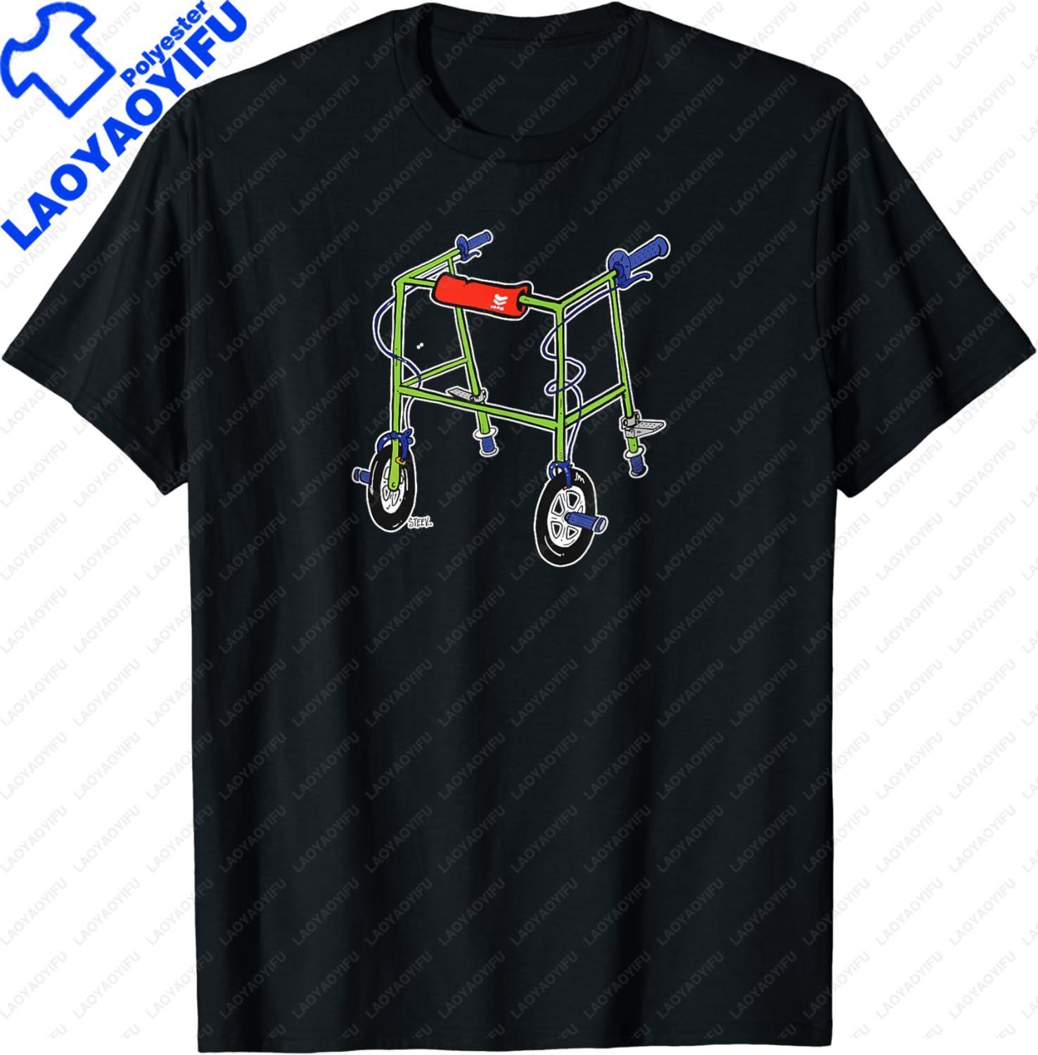 Old Bones Freestyle Walker Old School 80s Bmx TShirt Funny Men Clothing Tops Graphic T Shirts Streetwear Camisetas S