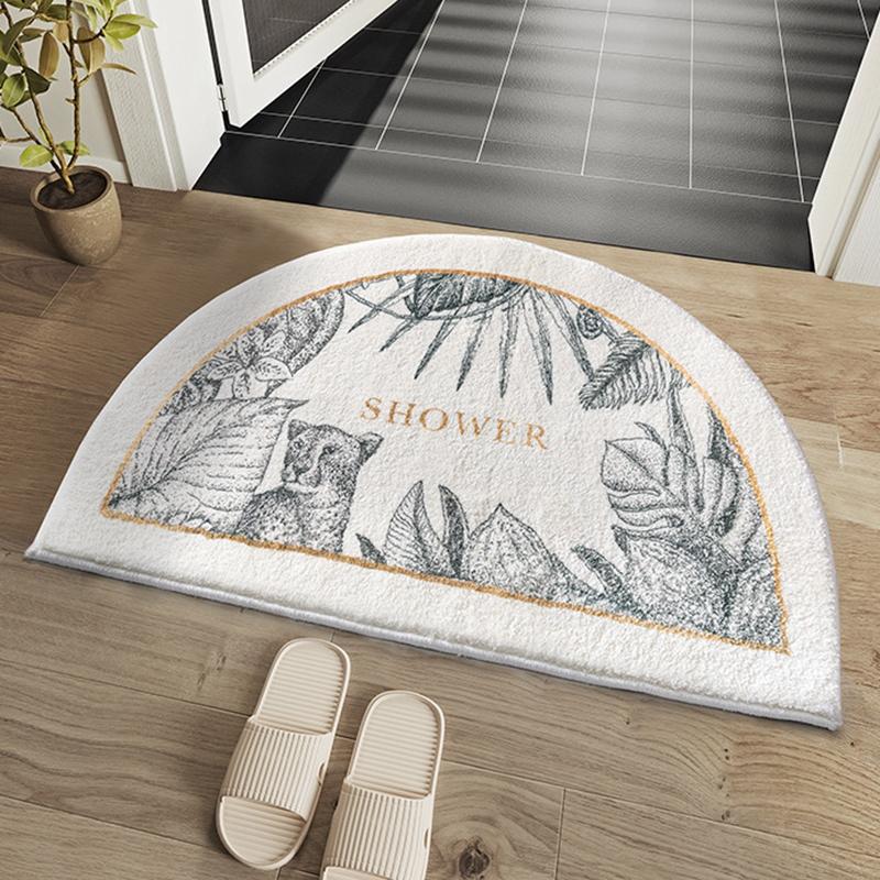 Retro Bathroom Carpet Super Absorbent Bath Mat Plush Bedroom Kitchen Entrance Doormat Non-slip Shower Bathtub Side Floor Rugs