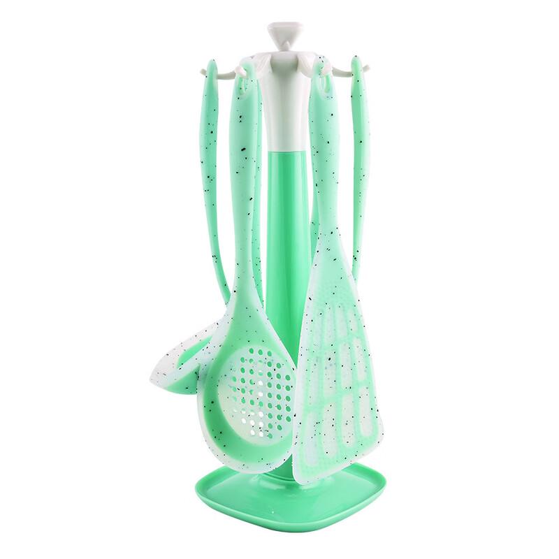 Utop 7-Piece Silicone Kitchen Utensil Set with Storage Stand