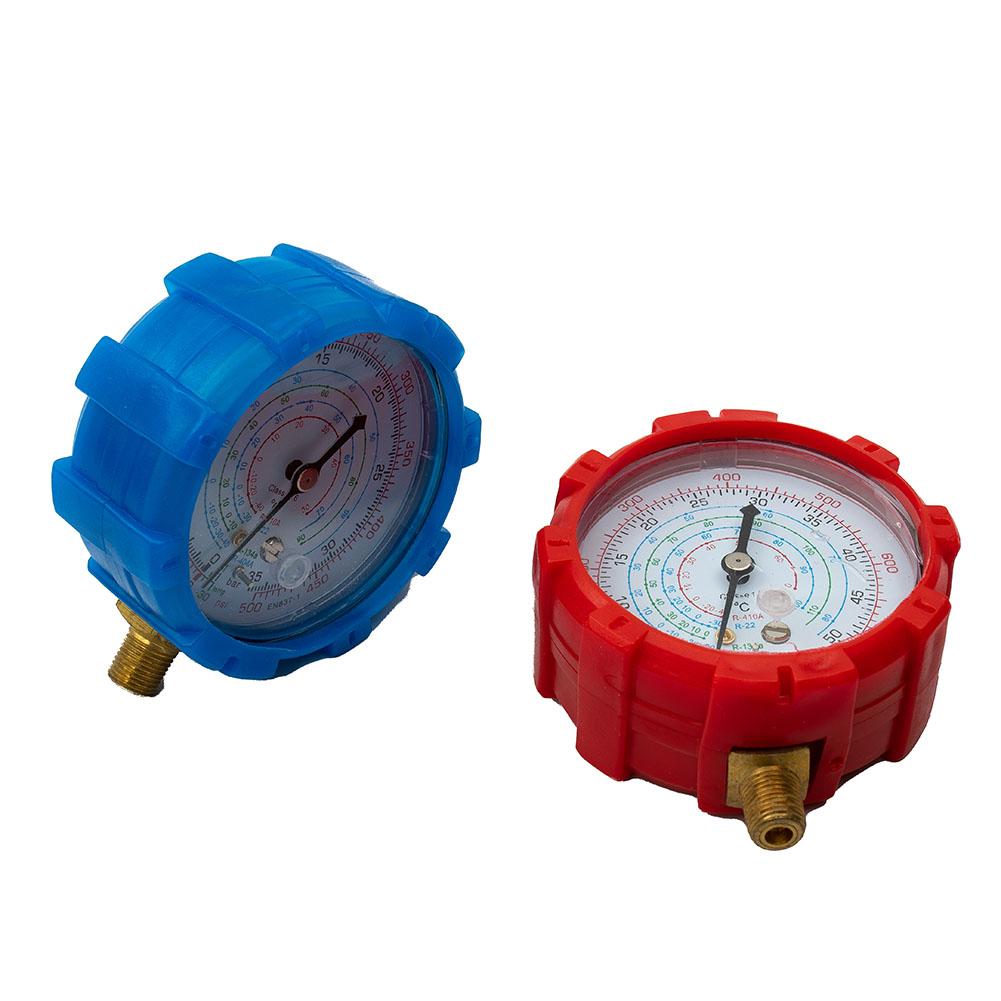 R22 R404A R134A R410A Air Conditioner Pressure Gauge Set, 2PCS Low High Pressure Meters, Reliable and Long Lasting