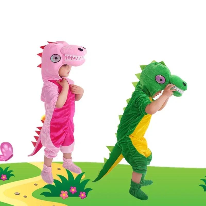 Cartoon Dinosaur Animal Plush Fancy Dress Jumpsuit Unisex Children Adults Gifts Cosplay Halloween Costume