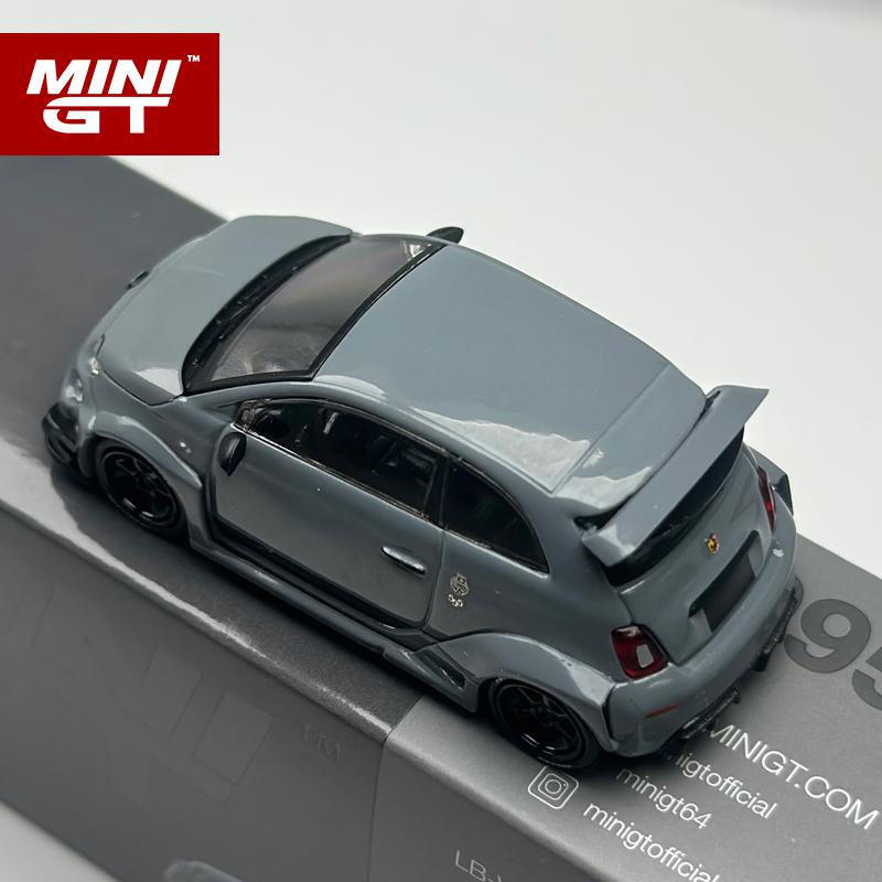 MINIGT 1:64 Abarth 595 LB-WORKS x Abas Works Grey alloy car Model 995