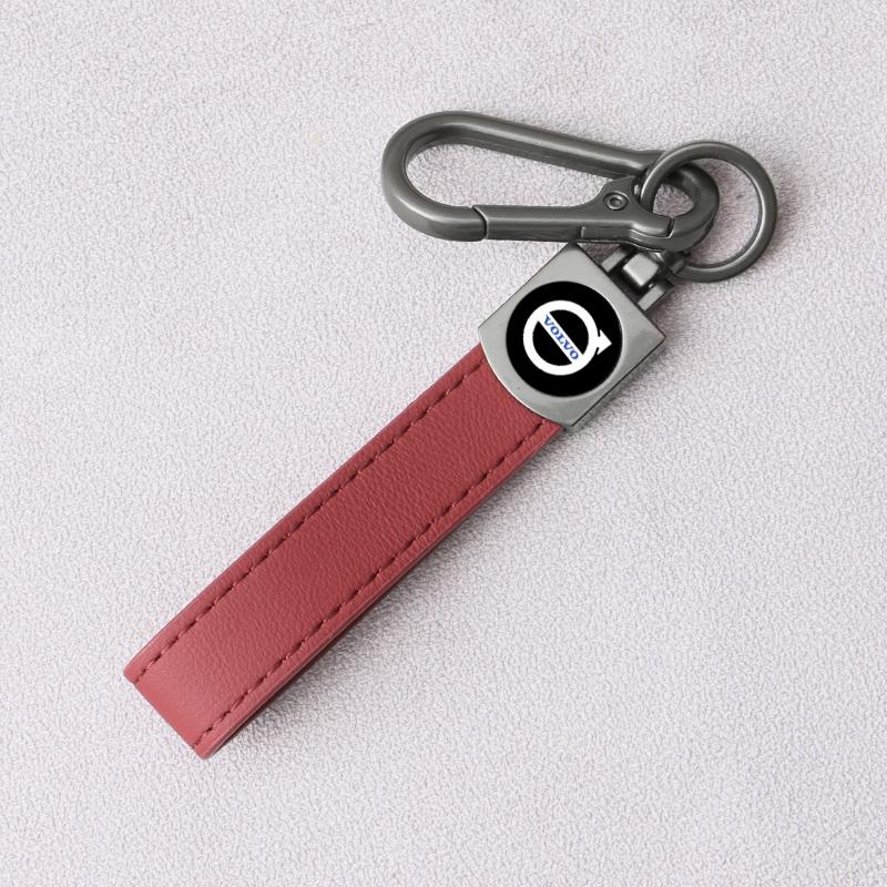 PU Leather Alloy Zinc Car Remote Key Case Cover Shell For Volvo S60 S90 XC40 XC60 XC90 V60 V90 Polestar Keychain Accessories