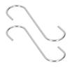 2Pcs S Shaped Hanging Hooks Stainless Steel Courtyard Balcony Bird Feeder Heavy Duty Big Hangers for Plants Towels Pans