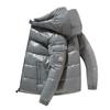 Winter Heren Pufferjassen Bubble Gevoerde Kleding Glanzende Afneembare Hoed Warm Waterdicht Geen Wassen Donsjacks Man Donsjassen