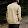 Lässiges Herren-Langarmhemd aus Baumwollmischung mit Kordelzug für Herbst und Frühling