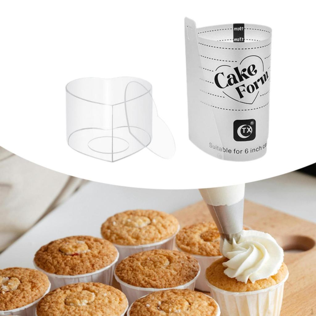 Heart Shape Cake Base Acrylic Mousse Ring for Bakery Restaurant Kitchen