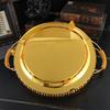 New European Modern Food Electroplated Fruit Storage Tray Home Decoration Golden Snack Dessert Metal Tray