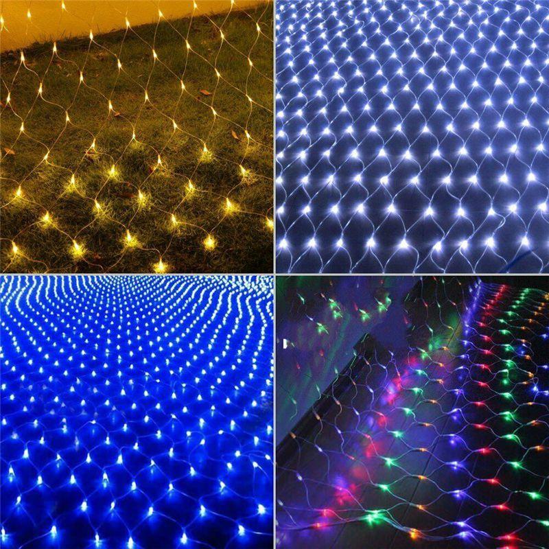 Mesh Christmas Net Fairy String Lights Xmas Party Outdoor 3m2m 200led Us Eu