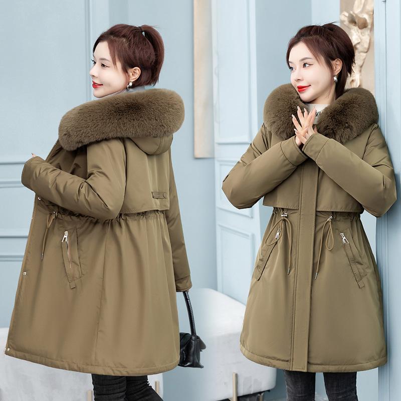 Medium and Long Waist Pie Overcomes Women's Winter New Products, Loose Fashion Hooded Down Cotton Jacket Women
